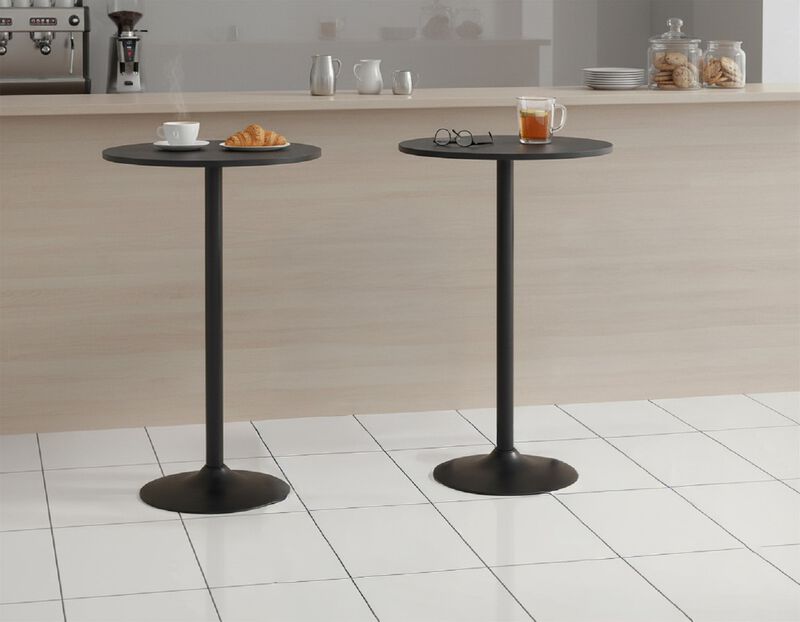 Parkson 39 in. H Black Round Bar Table (Set of 2) image number 5
