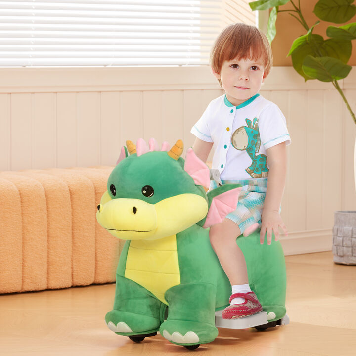 BreeBe Battery Powered Ride on Toy, 6V Ride on Horse with Music Forward, PU Wheels