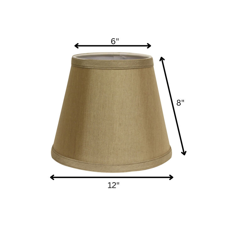 Hivvago 12" Pale Brown Empire Hardback Slanted No Slub Lampshade