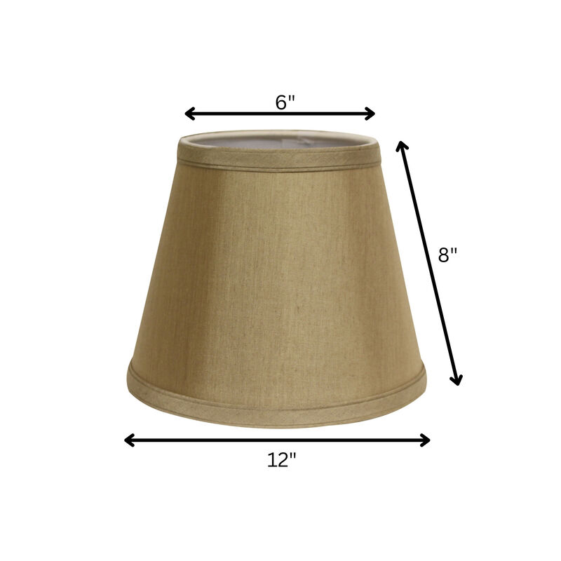 Hivvago 12" Pale Brown Empire Hardback Slanted No Slub Lampshade