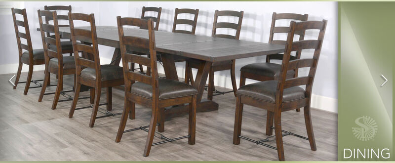 Sunny Designs Yellowstone Extension Table with Folding Leaves image number 6