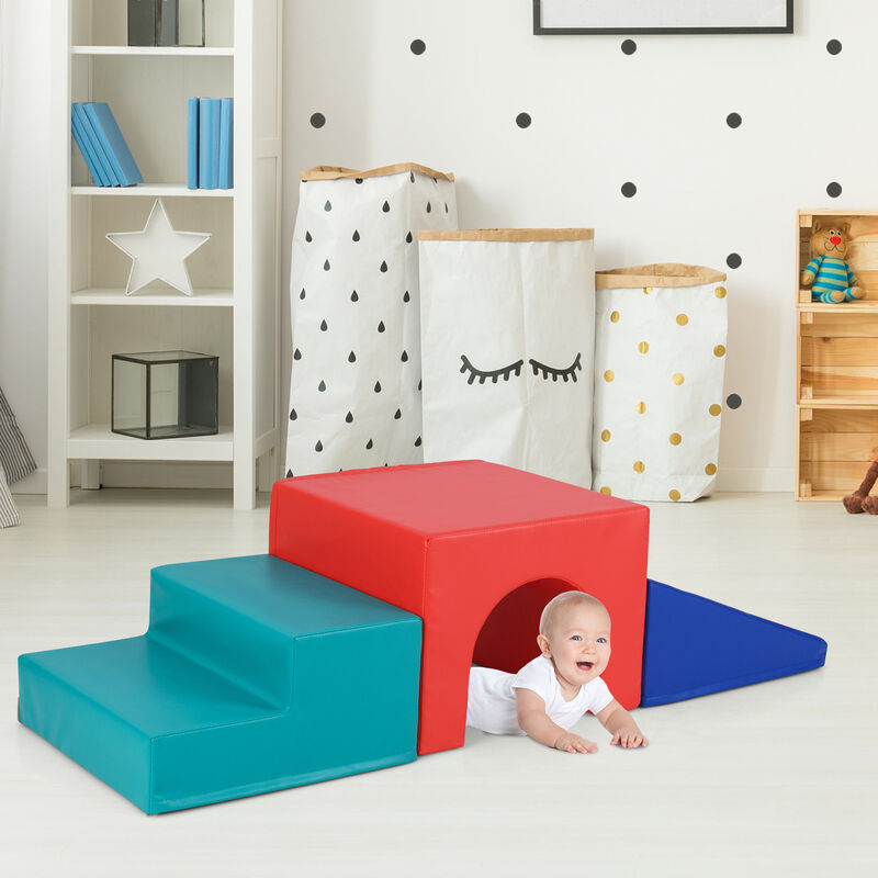Climb & Crawl Baby Foam Play Set &ndash; Soft Indoor Activity Blocks for Infants