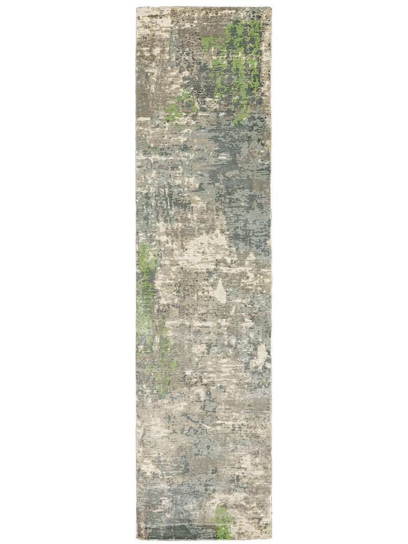 Formations 2'6" x 10' Blue Rug