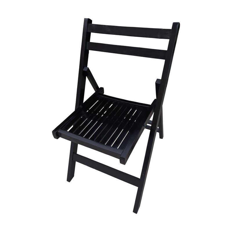 Streamdale Folding Slatted Event Chair Set of 4 image number 2
