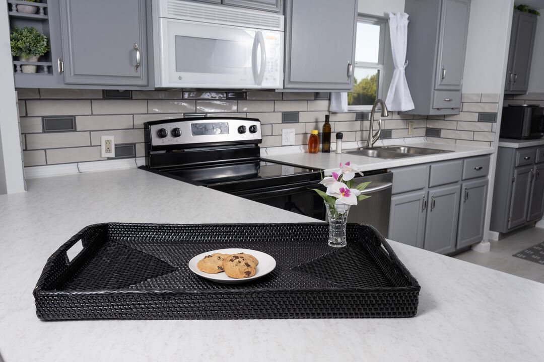 Saboga Home&trade; Rectangular Serving Tray With High Handles