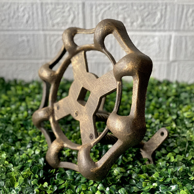 Vintage Faucet Spigot Hose Holder - Cast Iron with Bronze Finish - Holds 75 Feet image number 7