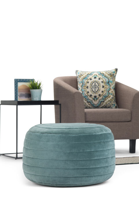 Simpli Home Vivienne Round Pouf
