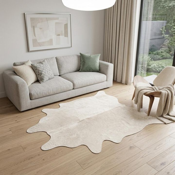 HomeRoots Cowhide Cowhide Print Area Rug