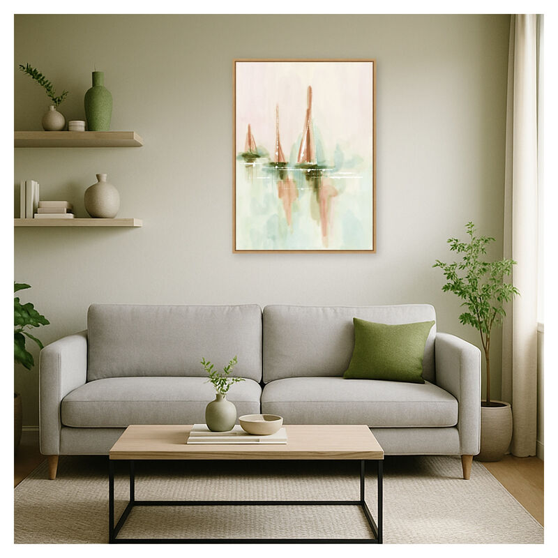 Sail into the Mist I by Melissa Wang Framed Canvas Wall Art image number 3