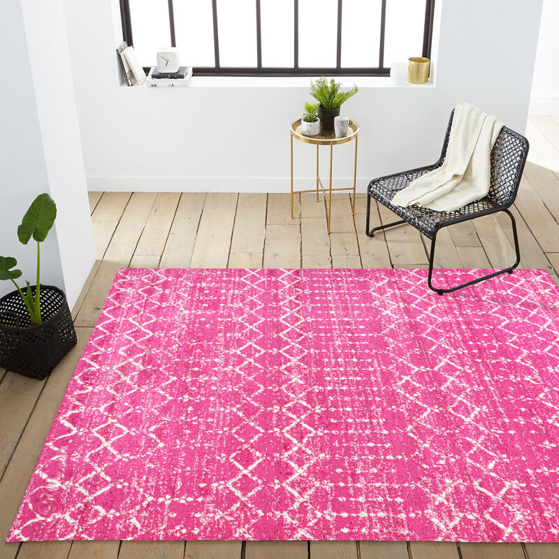 Moroccan Hype Boho Vintage Diamond Area Rug