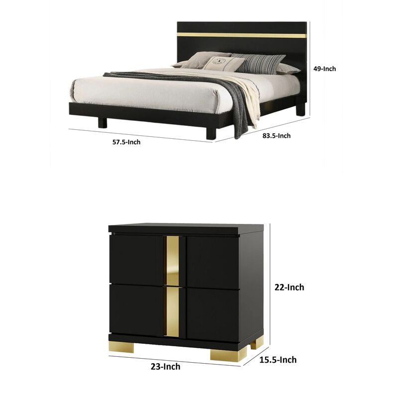 Bedroom Set, 2 Piece Set with Nightstand image number 7