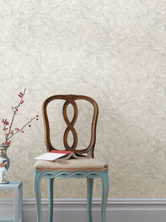 Beaufort Dove Peony Chinoiserie Wallpaper (Set of 2)