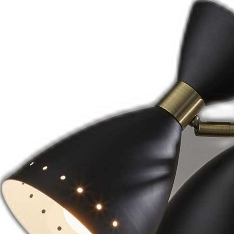HomeRoots Cinco Diabolo Adjustable Black Metal Pendant image number 3