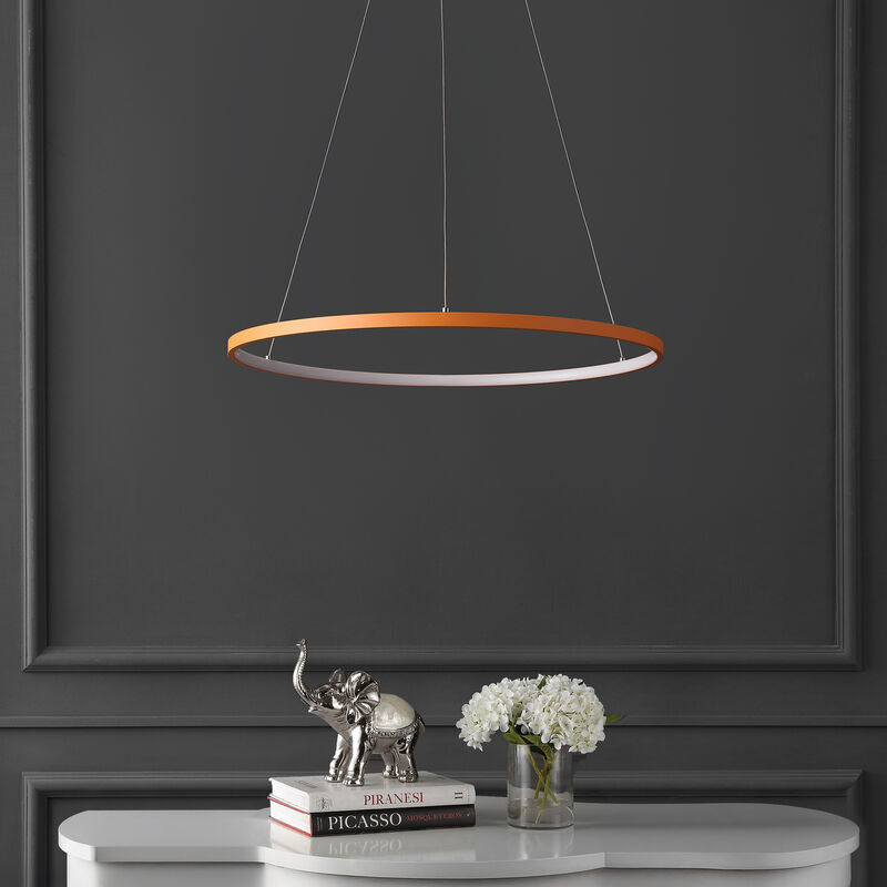 Brice Modern Contemporary Metal Round Dimmable Integrated LED Pendant