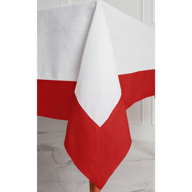 Solino Home Contempo 100% Linen Tablecloth &ndash; Handcrafted, Machine Washable, Perfect for Holiday and Everyday Dining