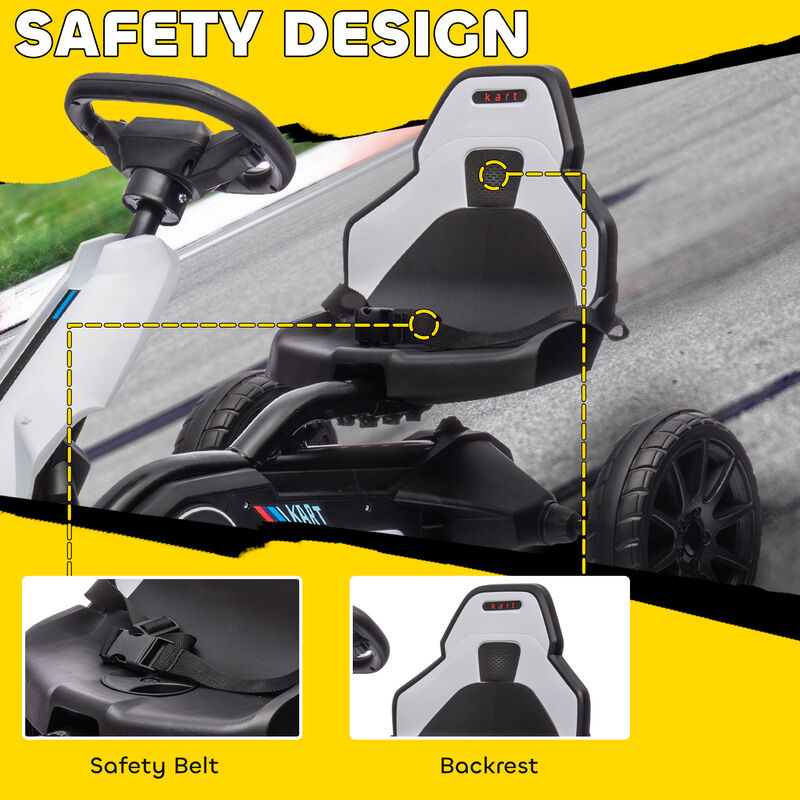 BreeBe 12V Electric Go Kart for Kids w/ Adjustable Speed image number 5