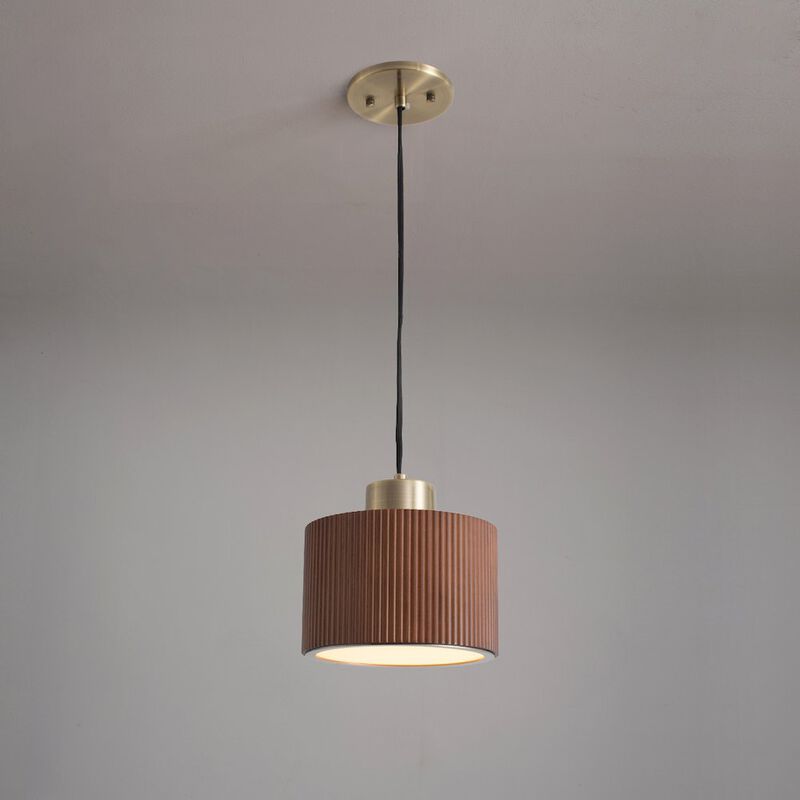 NOVA OF CALIFORNIA Tambo Pendant Light - Dark Walnut