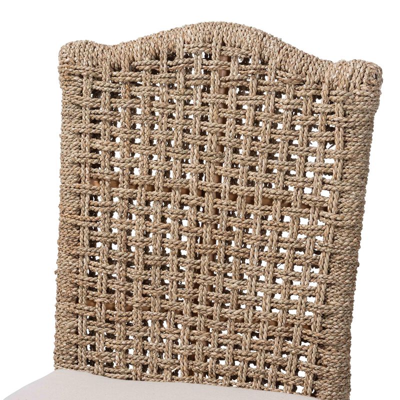 bali & pari Nitya Natural Rattan and Seagrass Camelback 2-Piece Dining Chair Set image number 3