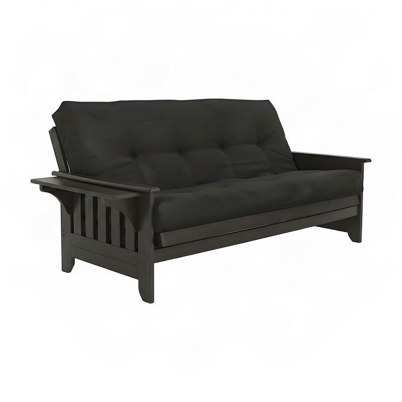 Phoenix Frame-Espresso Finish-Suede Black Mattress image number 0