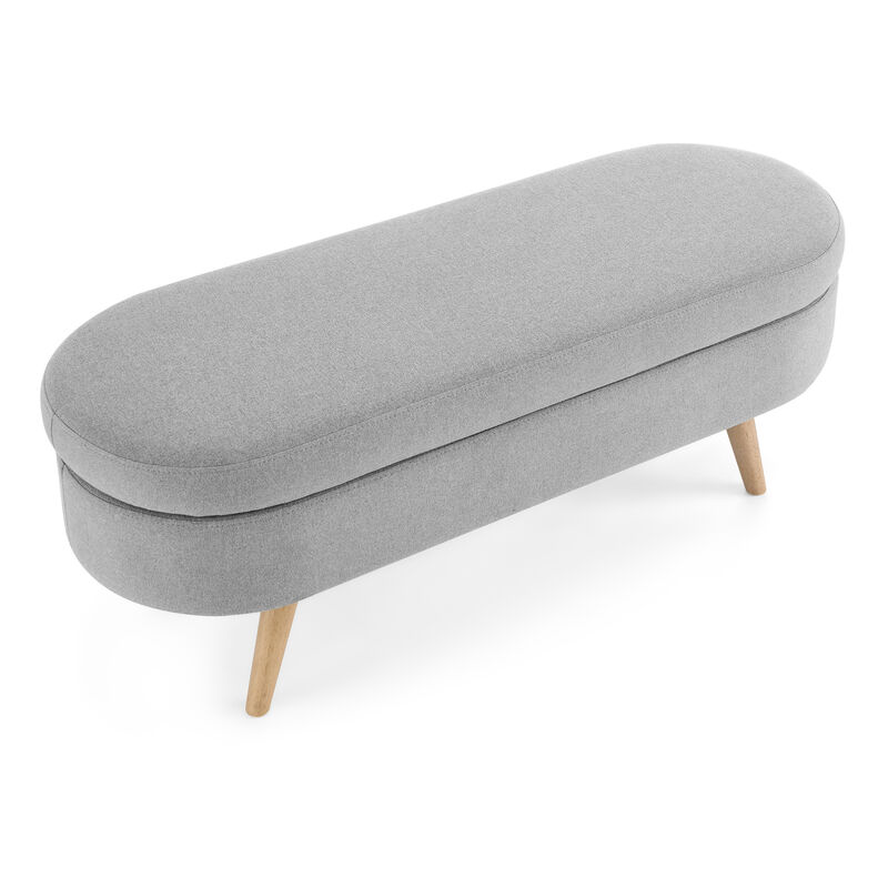 Streamdale Ottoman Oval Storage Bench, Rubberwood Legs image number 7