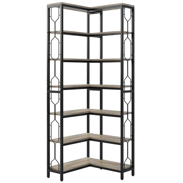 Tribesigns 7-Tier Corner Bookshelf