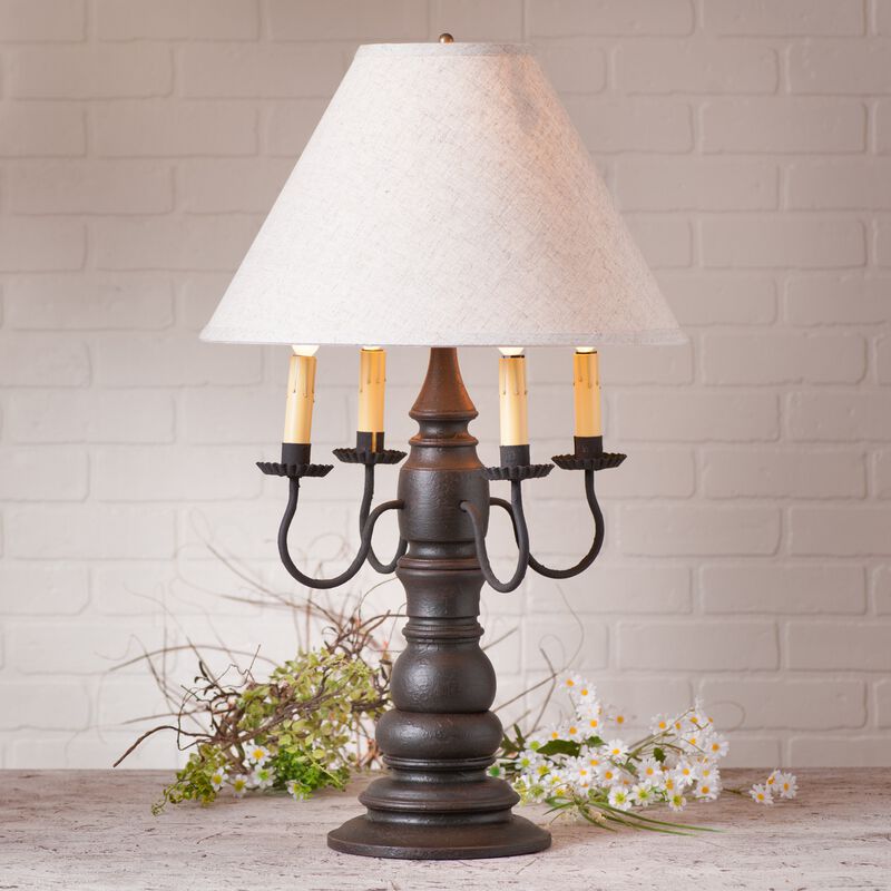 Bradford Lamp In Americana Black With White Shade image number 1
