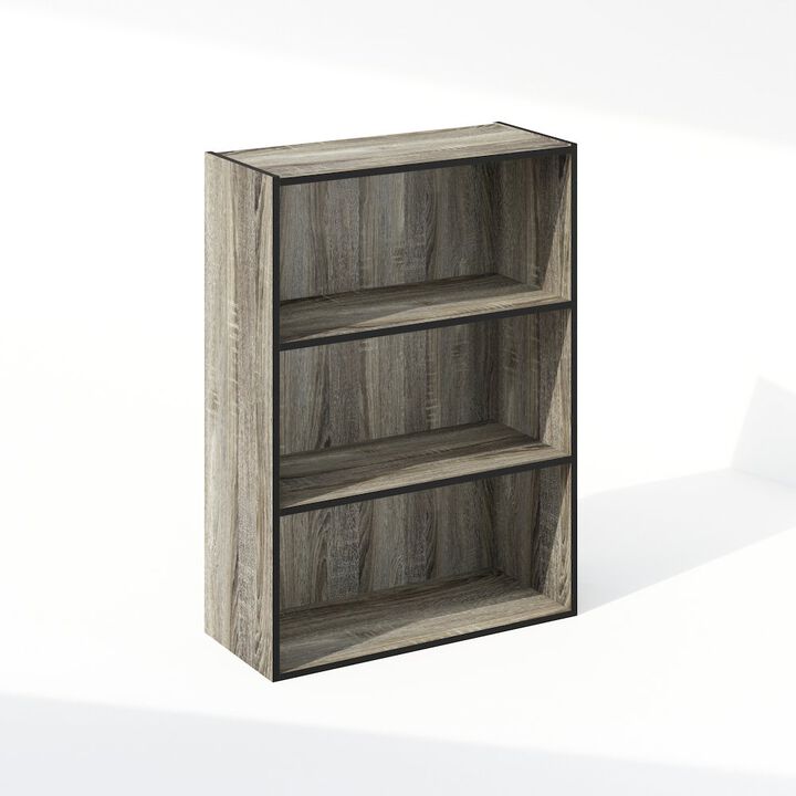 Simple Open Shelf, Bookcases, 3-Tier, French Oak