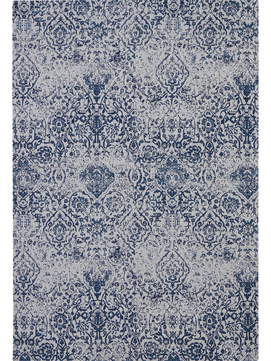 Damask DAS06 Ivory/Navy 6' x 9' Rug