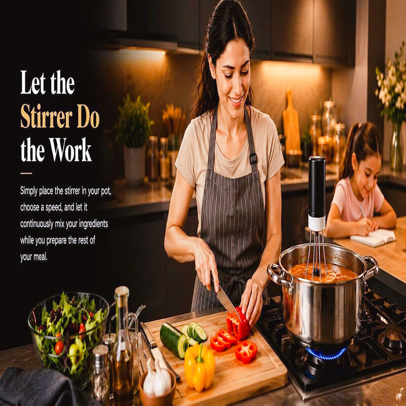 Automatic Hands Free Pot Sauces Stirrer with 3 Speeds image number 6
