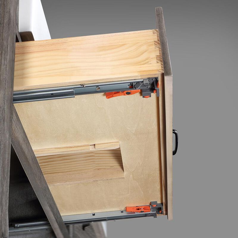 Vinnova Design Single Bath Vanity with Composite Stone Top, White Farmhouse Basin