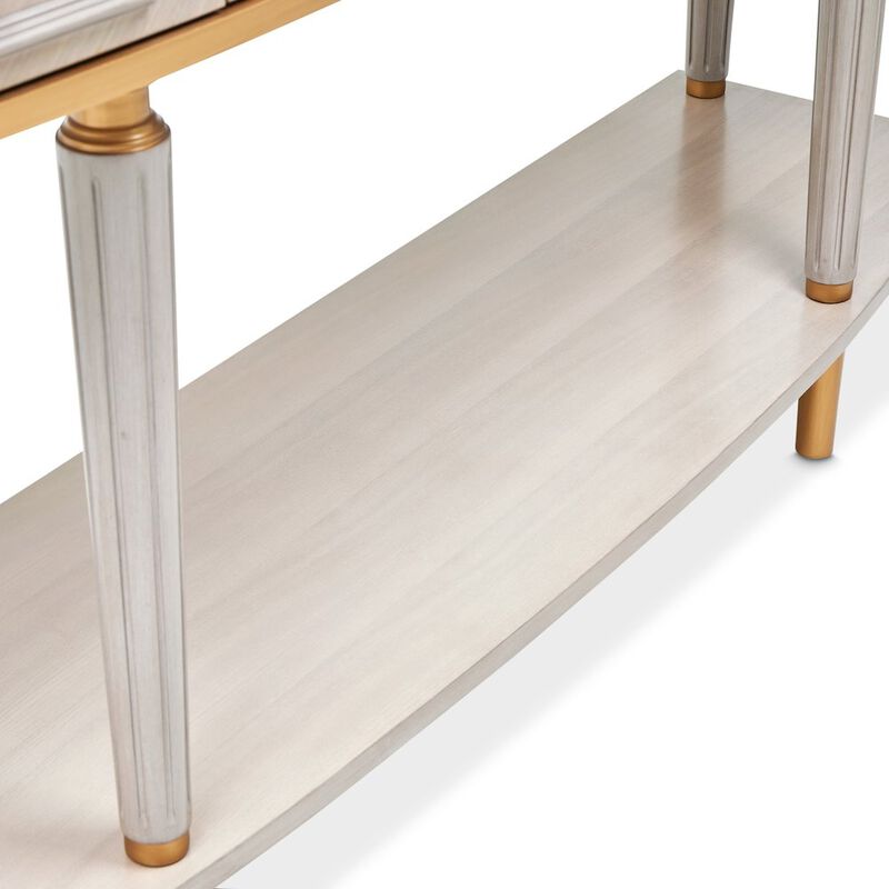 Michael Amini St. Charles Console Table - Dove Gray