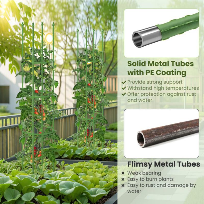 Hivvago 2-Pack Garden Trellis Tomato Cage with Adjustable Height