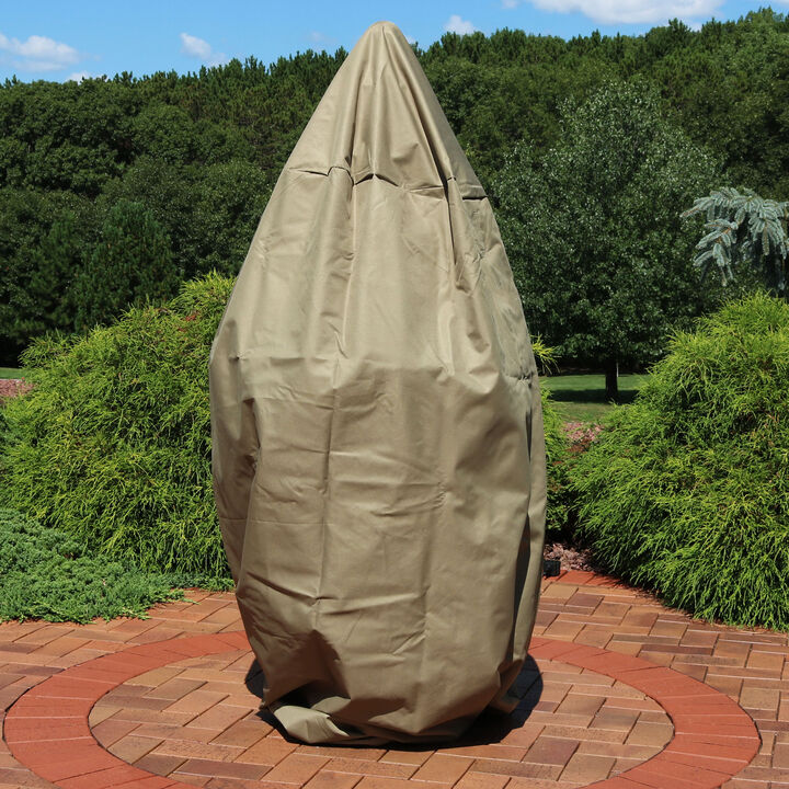 Sunnydaze Tiered Water Fountain Protective Cover - Khaki