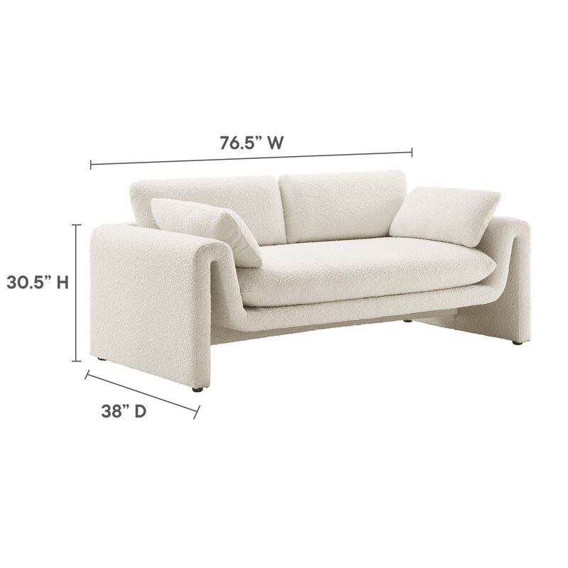 Waverly Boucle Fabric Sofa image number 6