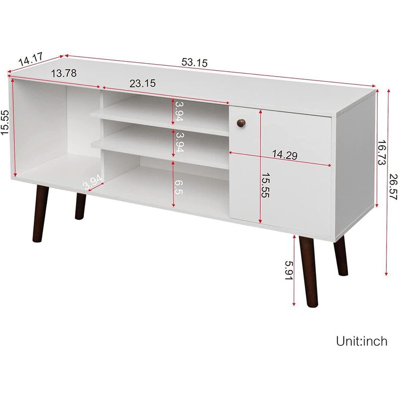 ShipItFurniture Farmhouse TV Stand for 65-Inch TVs with Storage Cabinet image number 3