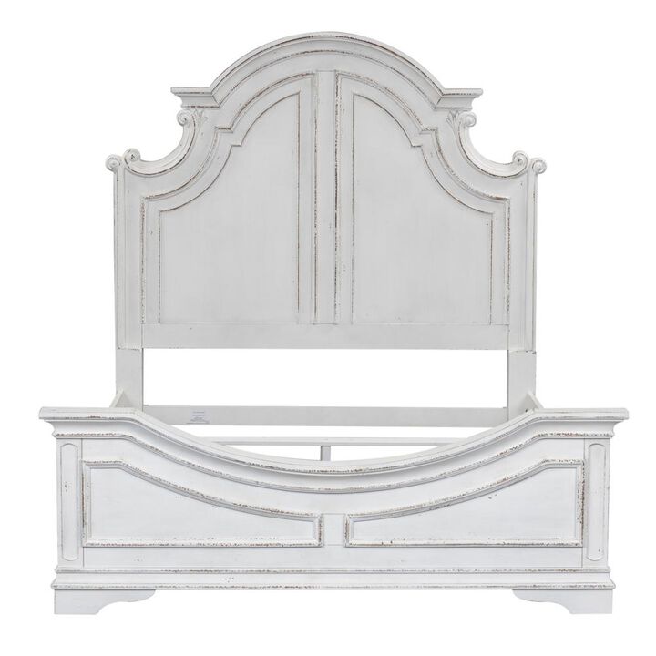 Liberty Furniture Magnolia Manor Queen Panel Bed in Antique White