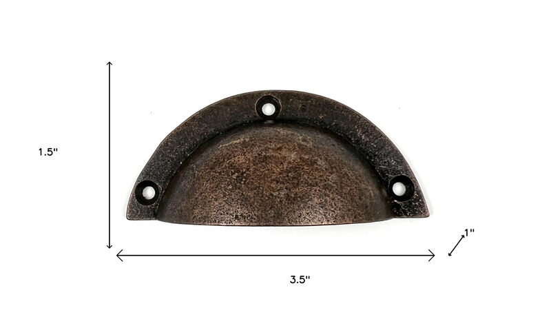 HomeRoots Set of Six Bronze Novelty Knob Metal Drawer Pull Knobs image number 6