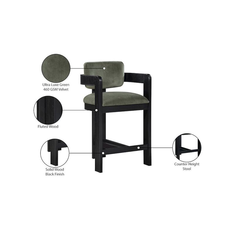 Meridian Furniture Sacha Velvet Stool