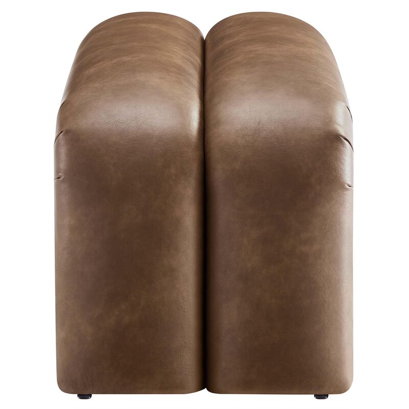Modway EEI-6770-BRN Dax 50.5" Vegan Leather Upholstered Accent Bench, Brown image number 6