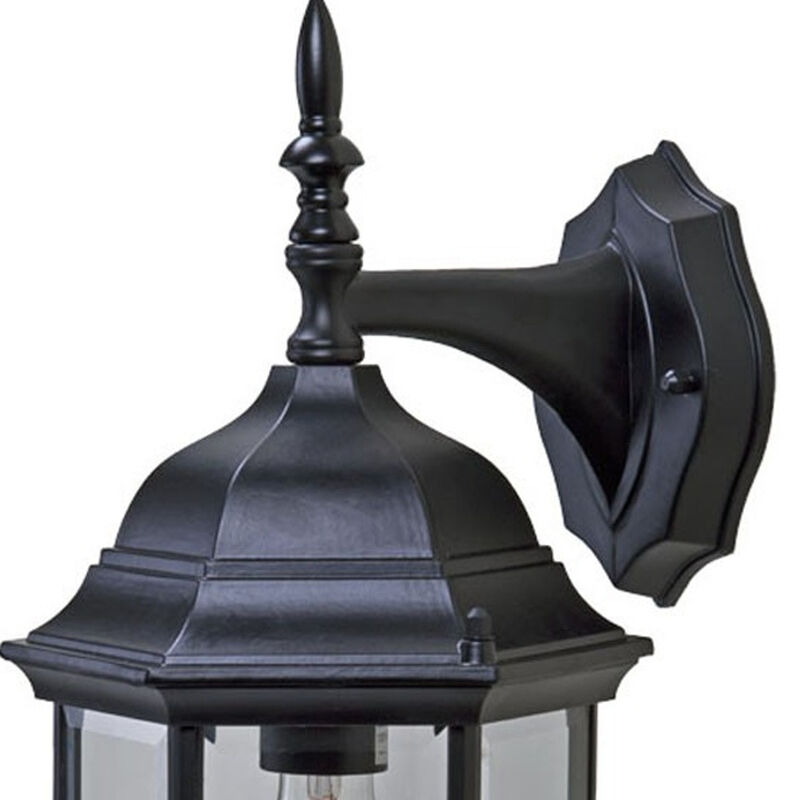 Swing Arm Wall Lamp with Clear Glass Shade &ndash; Wall-Mounted Fixture for Bedside or Hallway