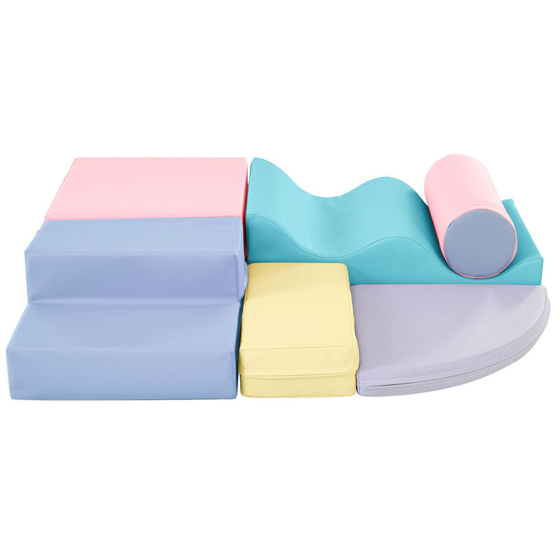 Merax Soft Climb and Crawl Foam Kids Playset 6 in 1