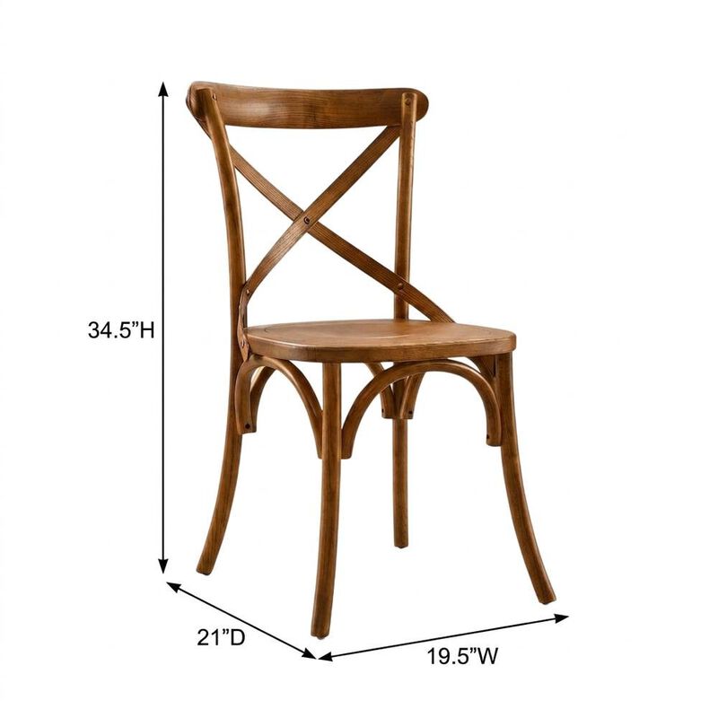 Solid Wood Dining Side Chair with Cushioned Seat for Dining Room, White image number 2