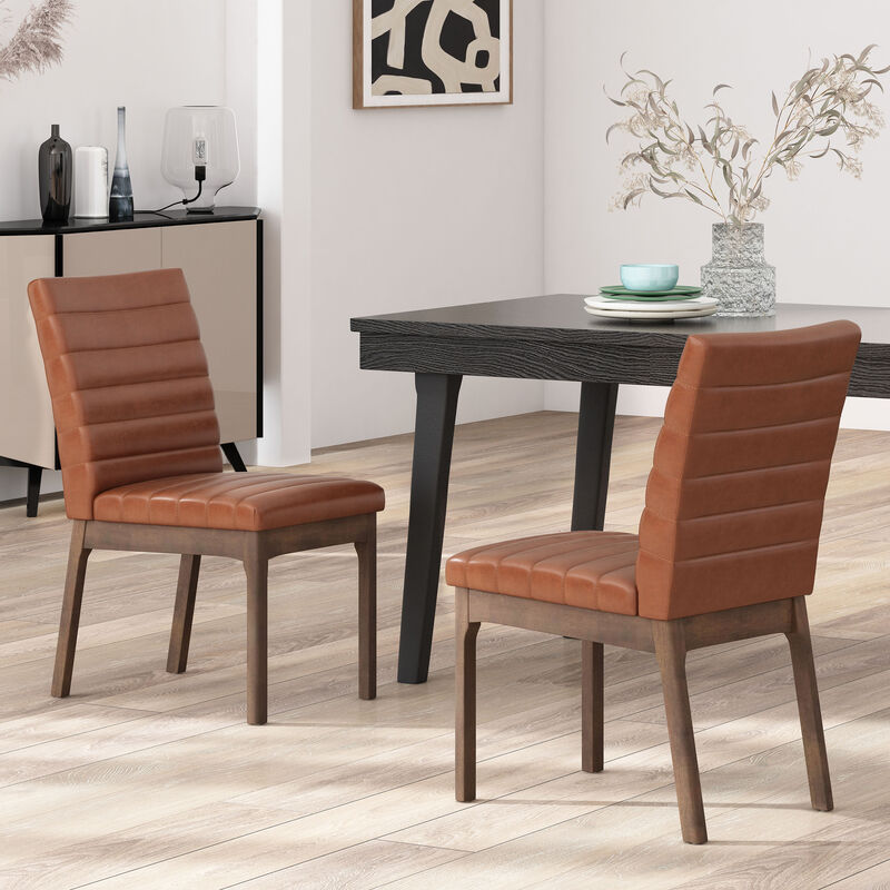 Merax PU Upholstered Dining Chairs of 2 PCS