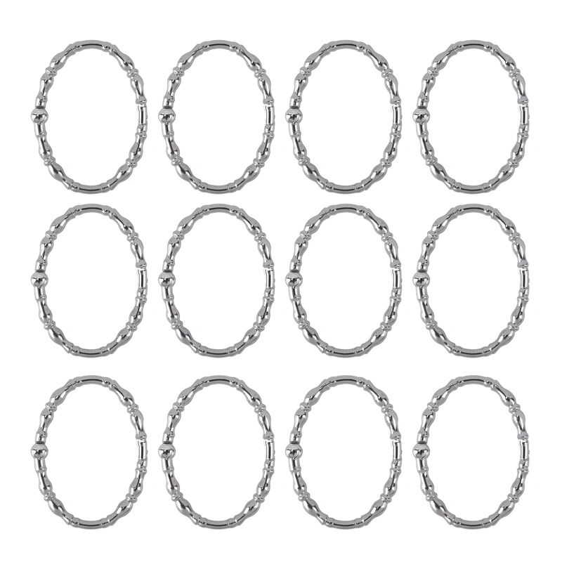 Zinc Shower Curtain Hooks, Set of 12 image number 3