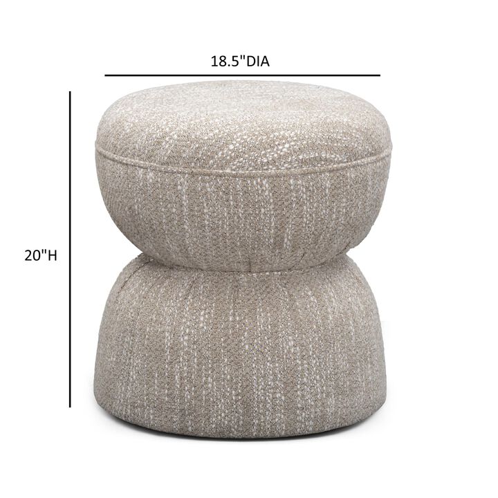 Tov Furniture Tomlin Beige Gaming Ruched Ottoman