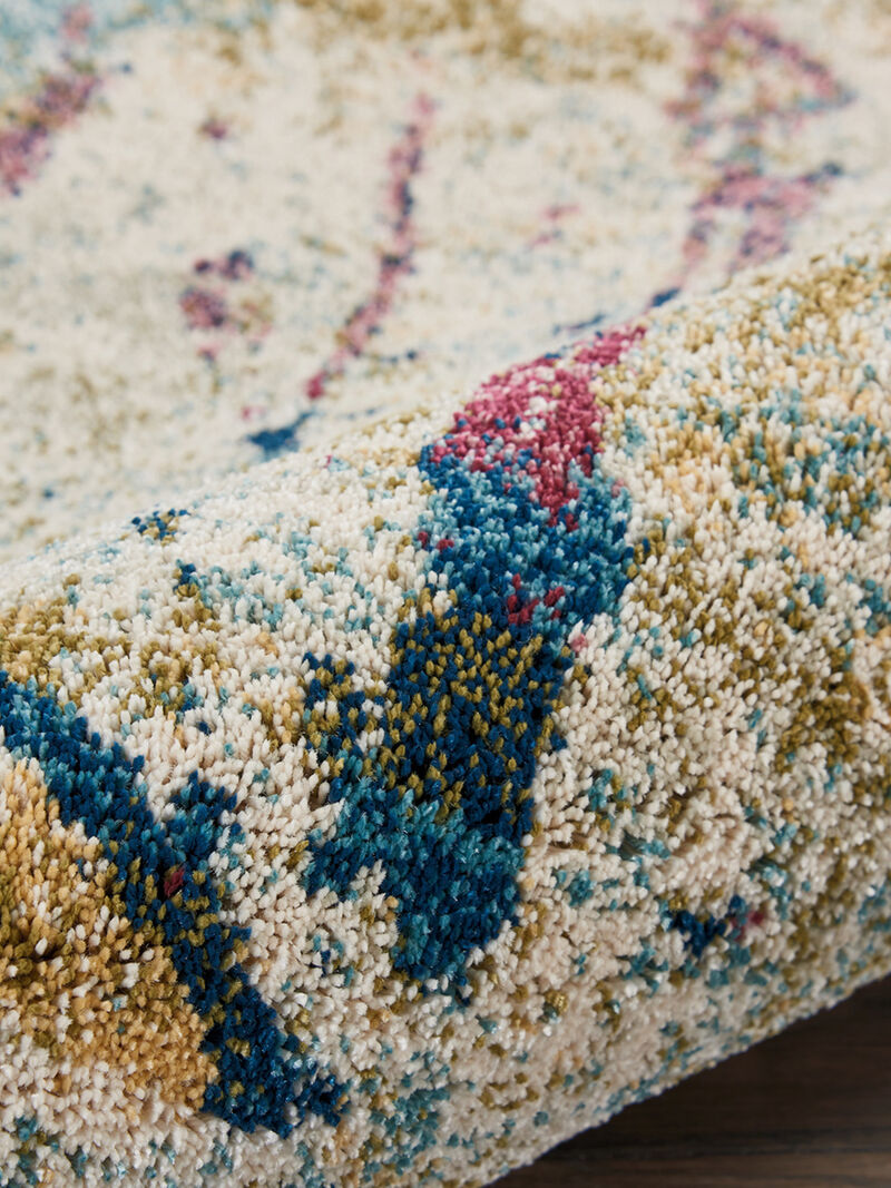 Fusion FSS10 Cream/Multicolor 5'3" x 7'3" Rug