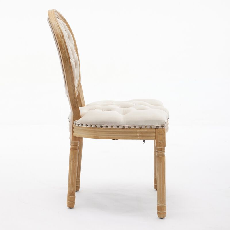 Blogpi Set of 2 Tufted Velvet Dining  Chairs image number 7