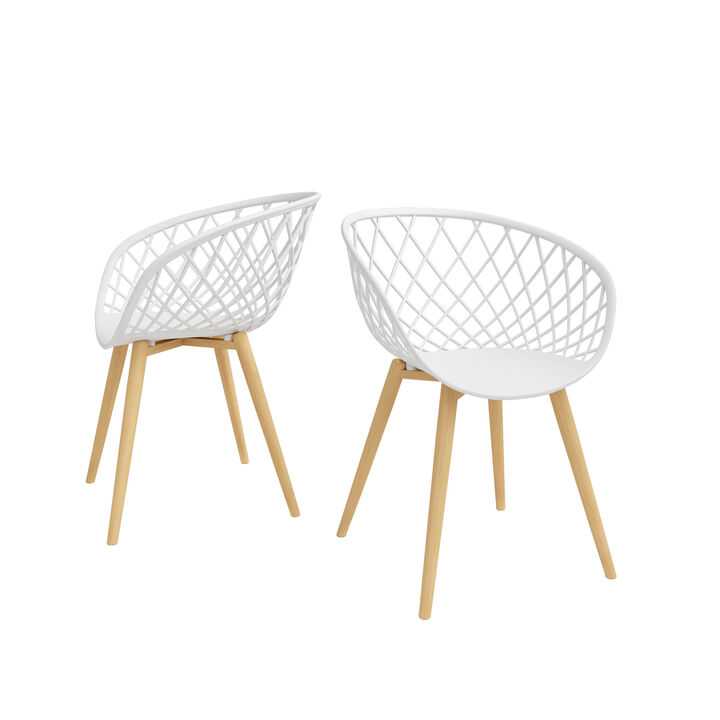 KURV&reg; OUTDOOR & INDOOR ARM CHAIR (Set of 2)