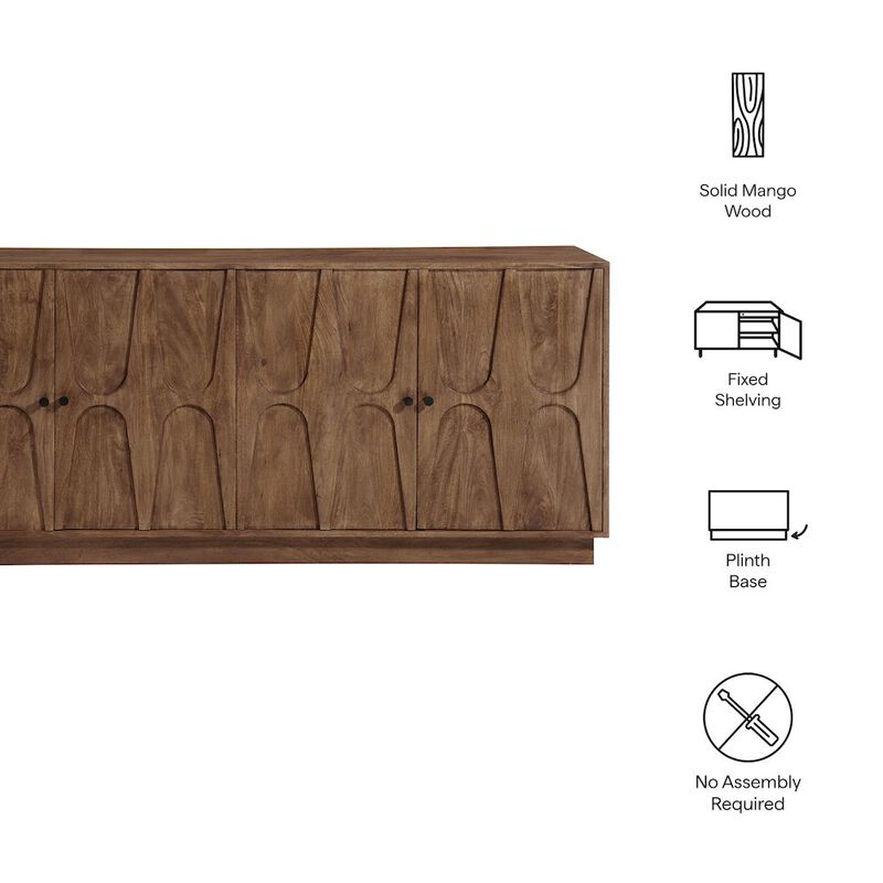 Veda 72" Mango Wood Sideboard Cabinet image number 1