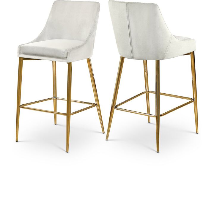 Meridian Furniture Karina Velvet Stool, Set of 2